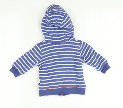 Back view of BHS Baby Multicoloured Striped Jacket, size 3-6, Months