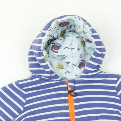 Close-up detail of BHS Baby Multicoloured Striped Jacket, size 3-6, Months