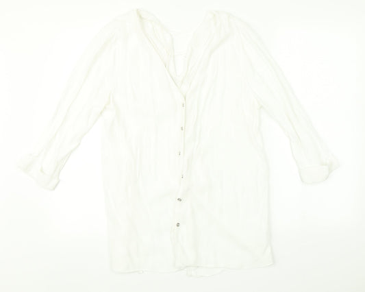 River Island Womens White    Button-Up Size 10