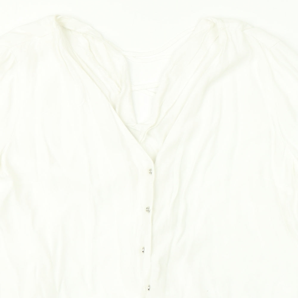 River Island Womens White    Button-Up Size 10