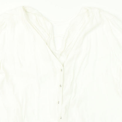 River Island Womens White    Button-Up Size 10