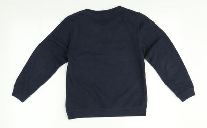Preloved H&M Girls Blue   Pullover Sweatshirt Size 9-10 Years  - Olaf - Back