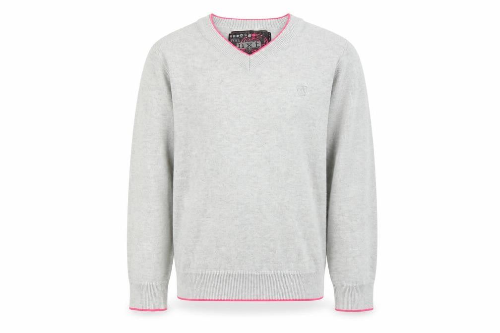 NEXT Girls Grey Striped   Jumper Size 9 Years