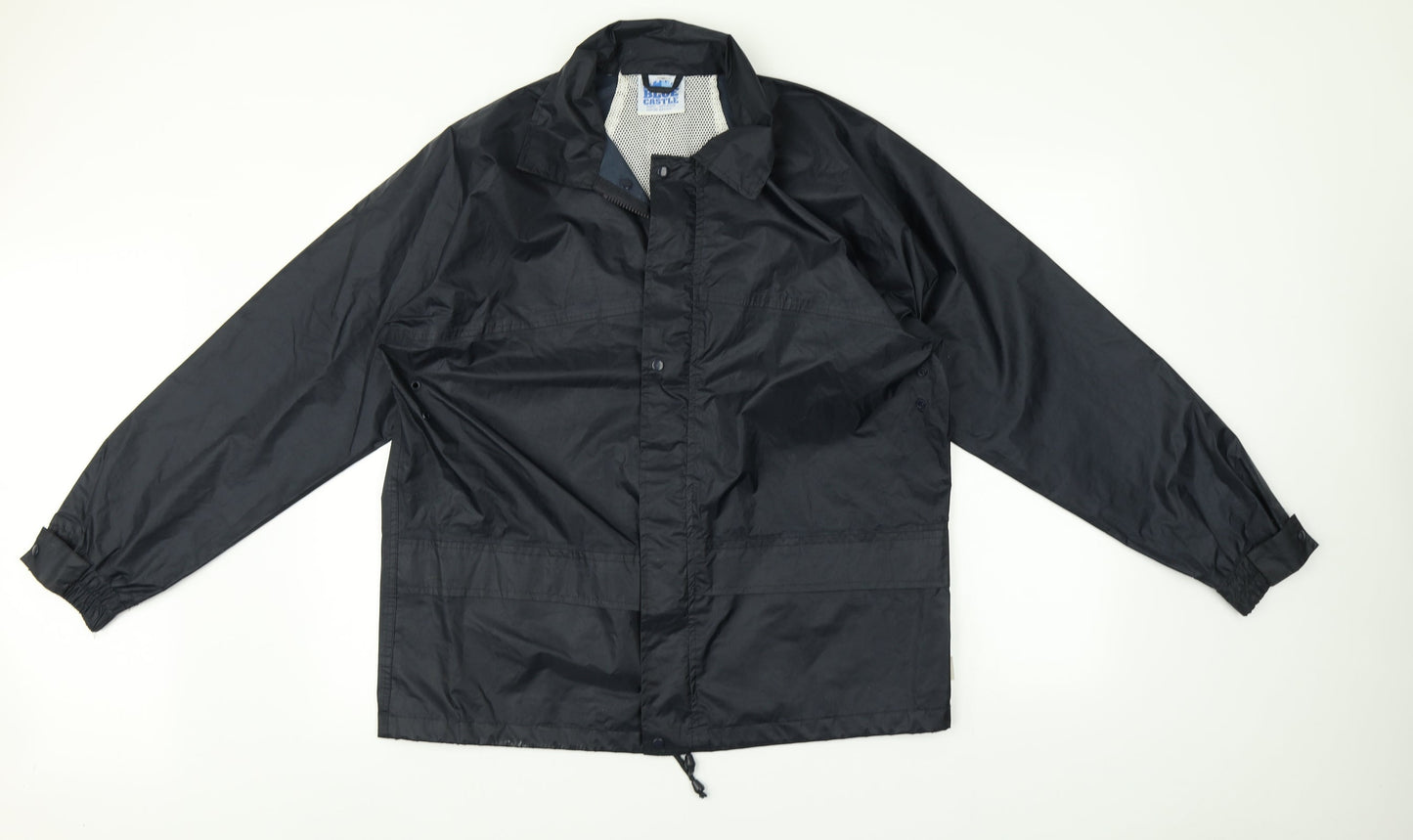 Blue Castle Mens Blue   Rain Coat Coat Size S