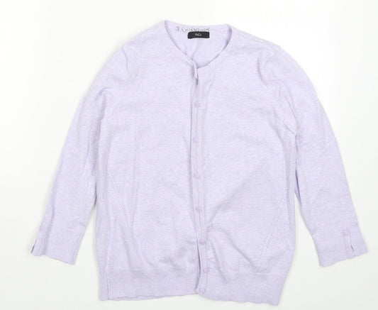 M&Co Womens Purple  Knit Cardigan Jumper Size 10