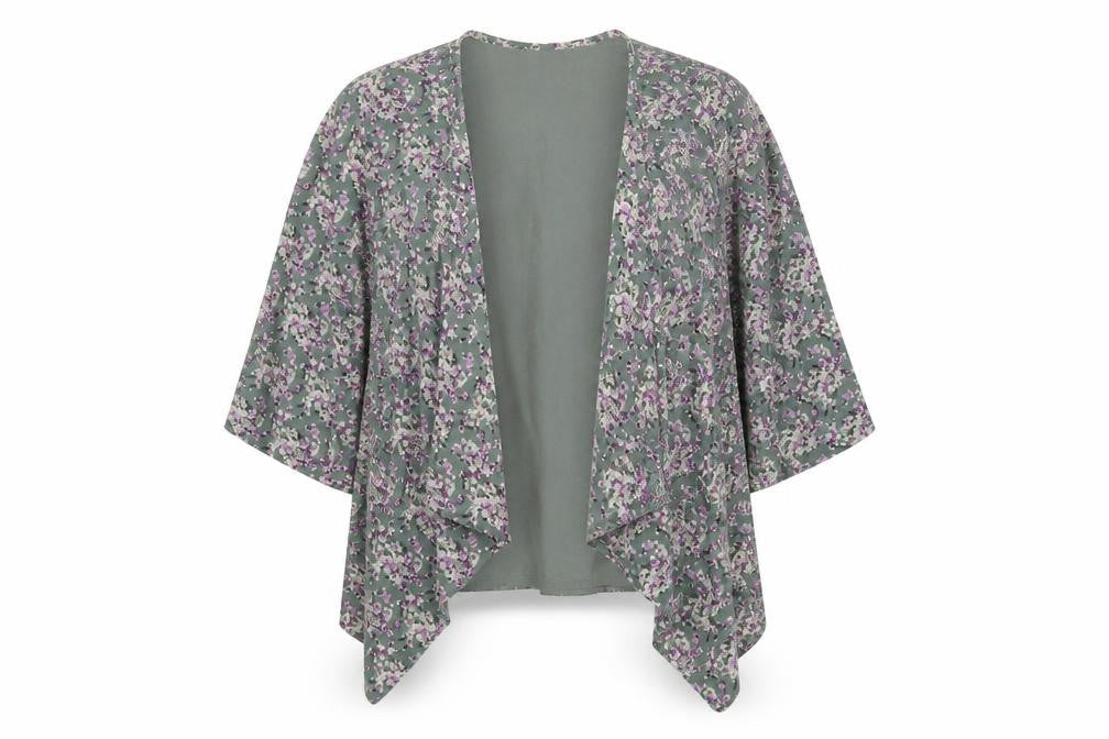 XXI Womens Green Floral Rayon Jacket  Size M