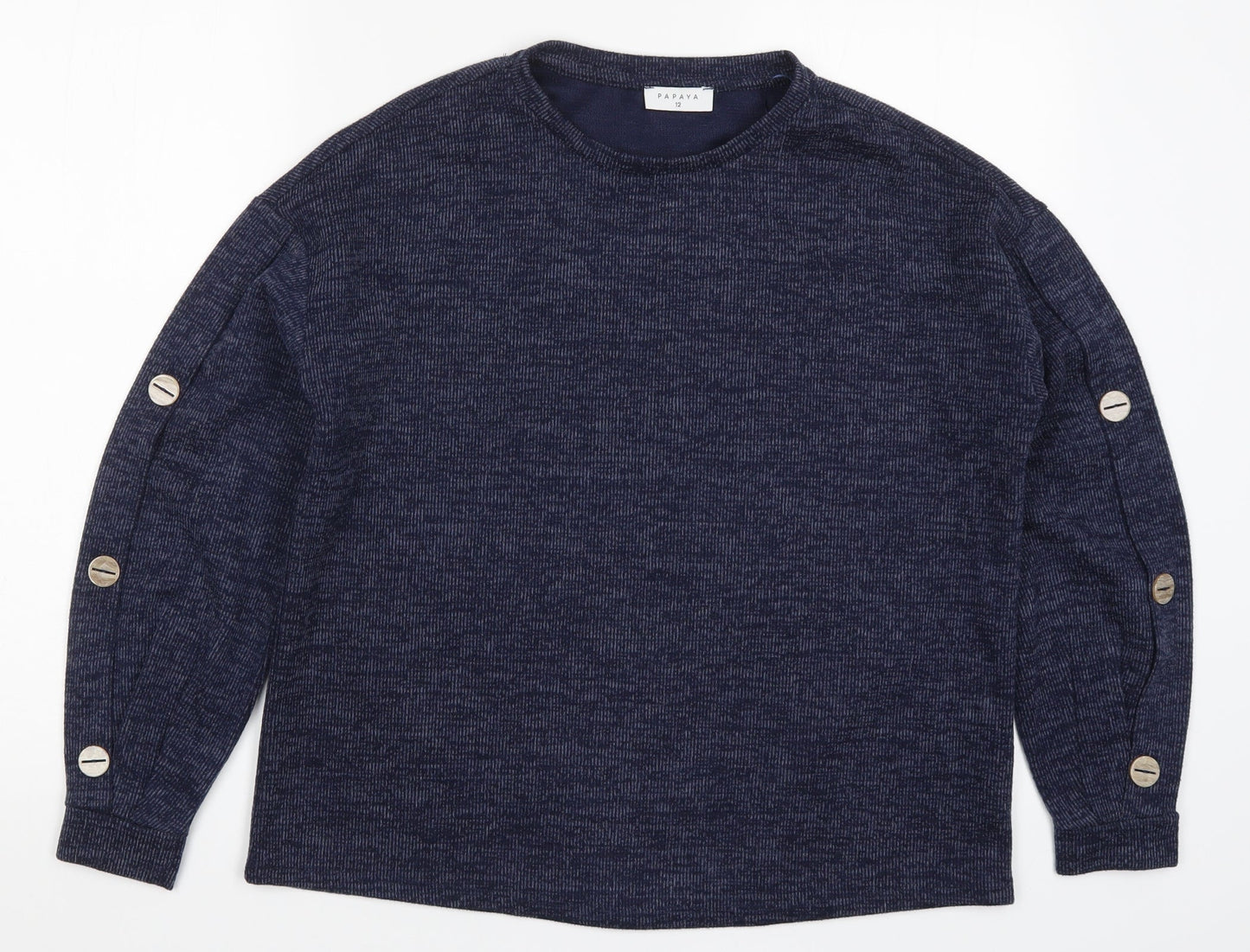 Papaya Womens Blue   Pullover Sweatshirt Size 12