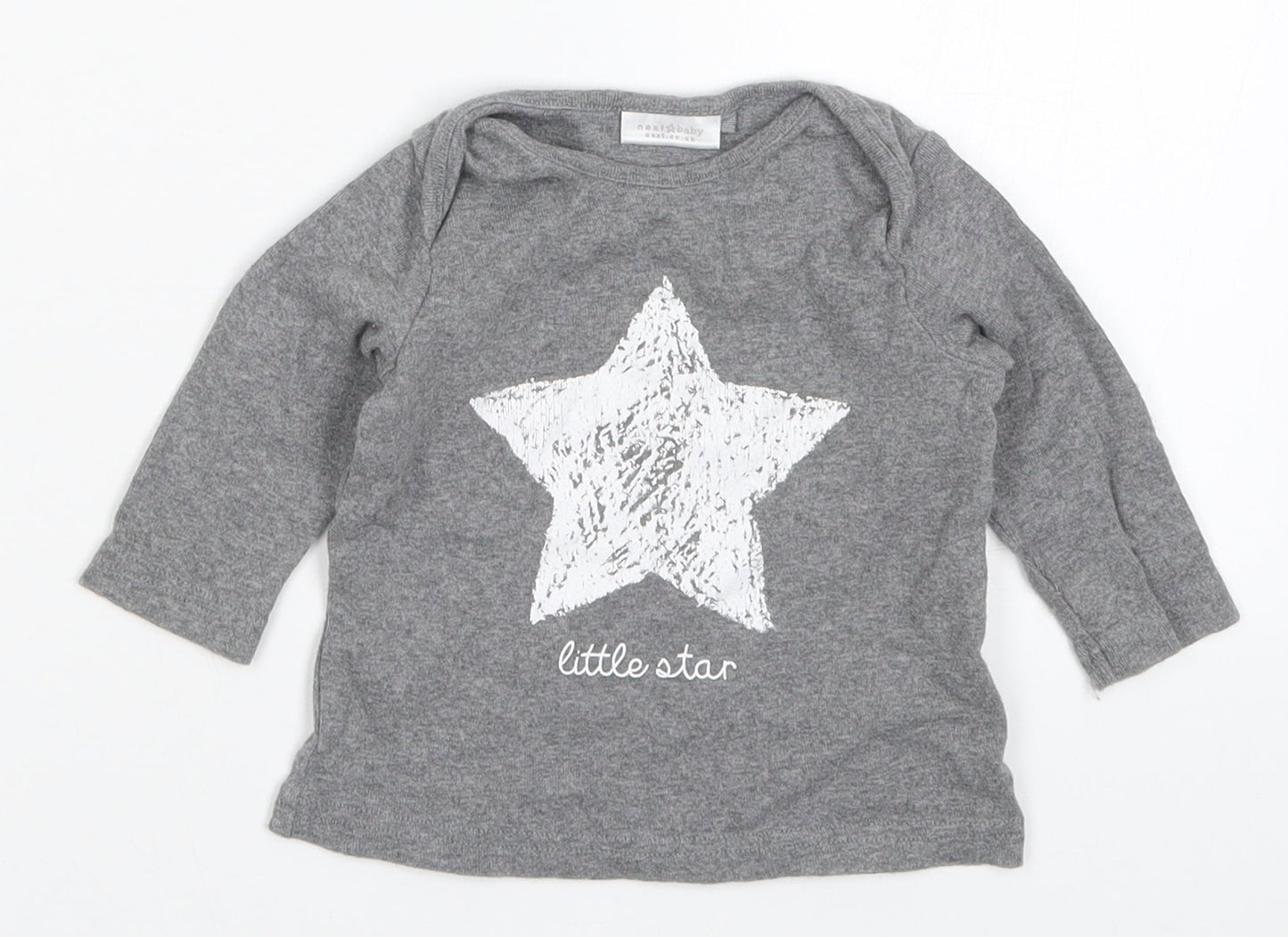 NEXT Baby Grey   Basic T-Shirt Size 3-6 Months  - Little Star