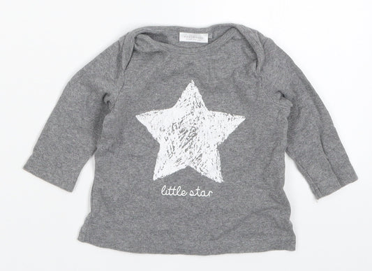 NEXT Baby Grey   Basic T-Shirt Size 3-6 Months  - Little Star