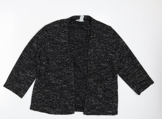 H&M Womens Black   Cardigan Jumper Size L