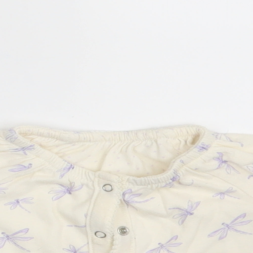 Close-up detail of Gap girls’ ivory animal print cardigan jumper, size 0-3, months