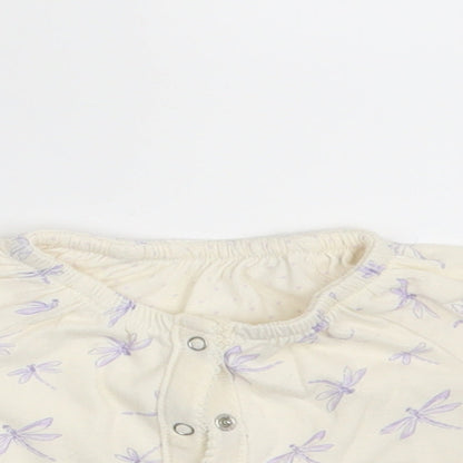 Close-up detail of Gap girls’ ivory animal print cardigan jumper, size 0-3, months
