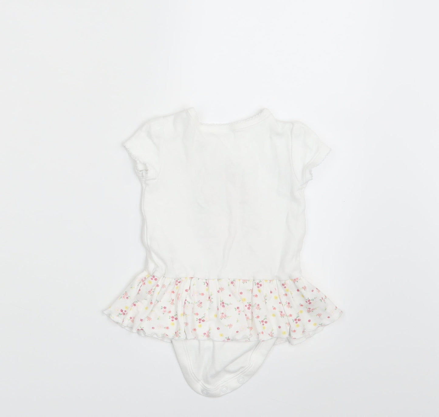 Mini Club Girls White Floral  Pullover T-Shirt Size 0-3 Months