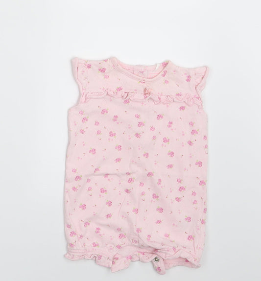 NEXT Girls Pink Floral  Pullover T-Shirt Size 0-3 Months