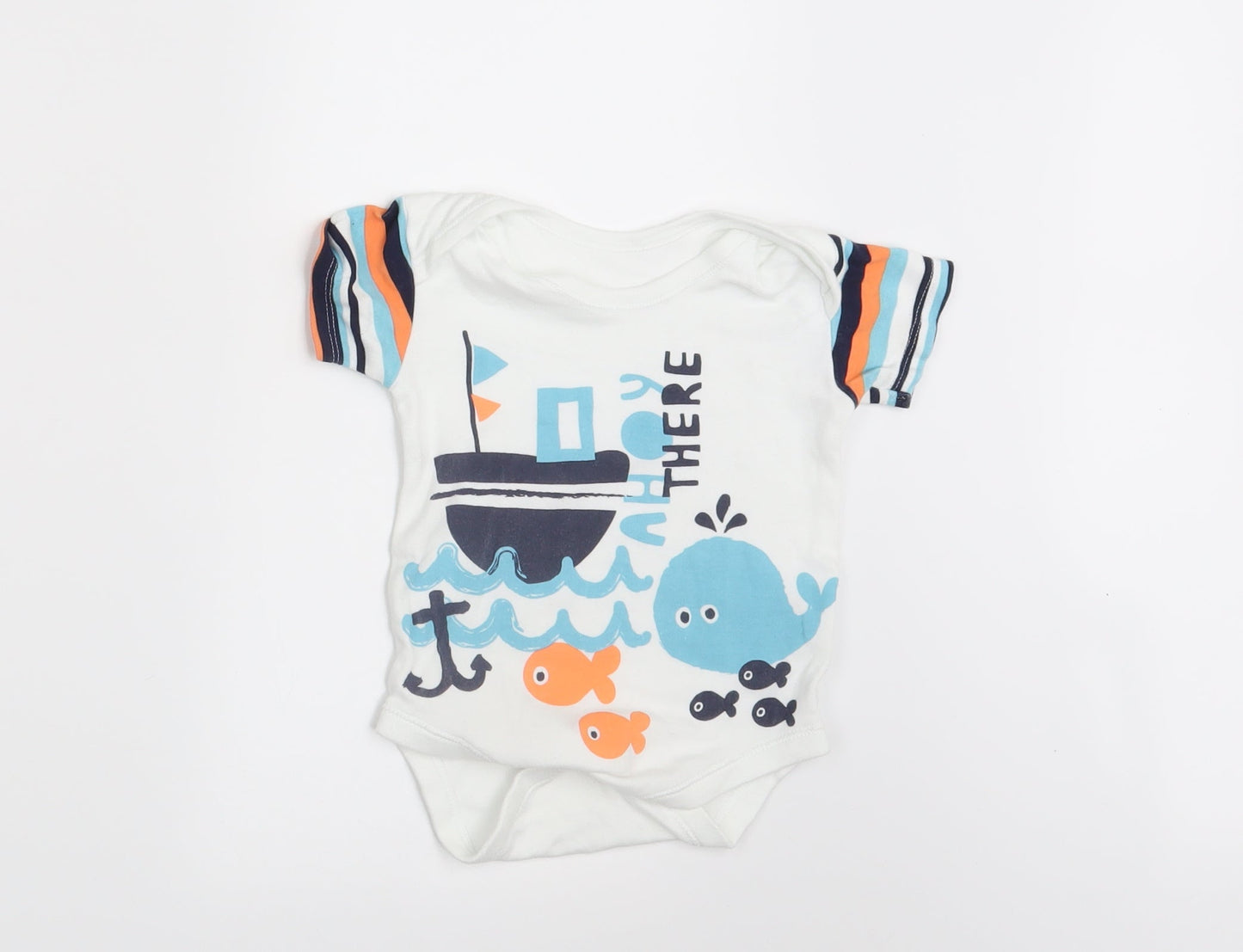Matalan Boys White Animal Print  Pullover T-Shirt Size 3-6 Months