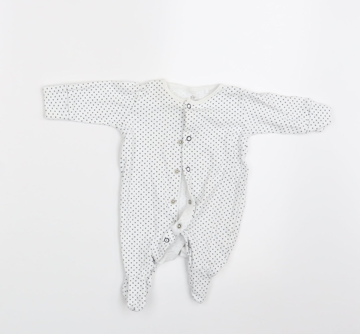 NEXT Baby White Polka Dot  Coverall One-Piece Size 0-3 Months  - Up to 1 month