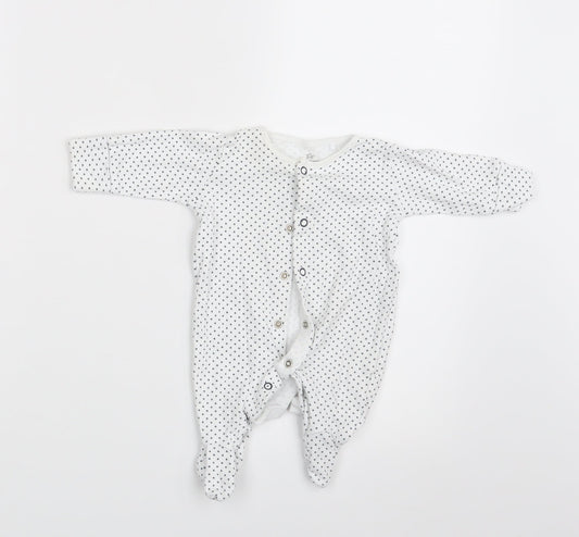 NEXT Baby White Polka Dot  Coverall One-Piece Size 0-3 Months  - Up to 1 month