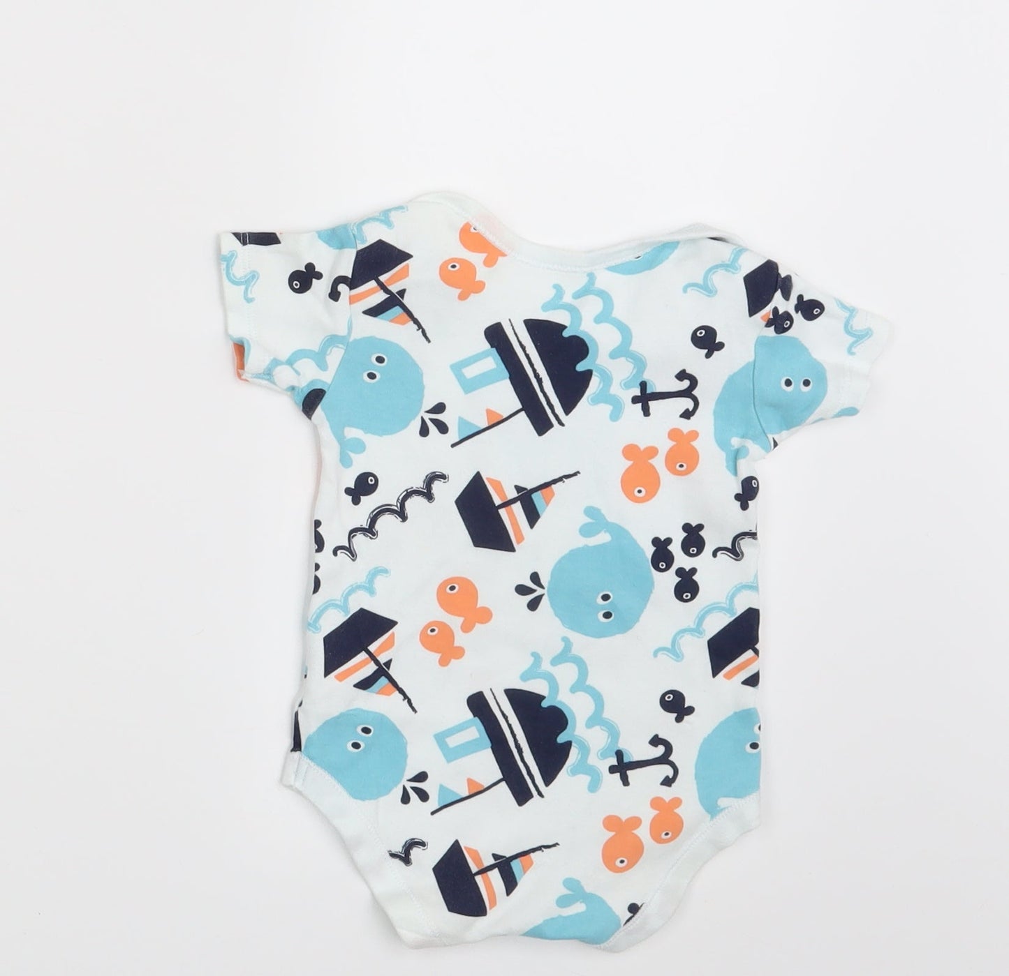 Matalan Boys White Animal Print  Pullover T-Shirt Size 3-6 Months