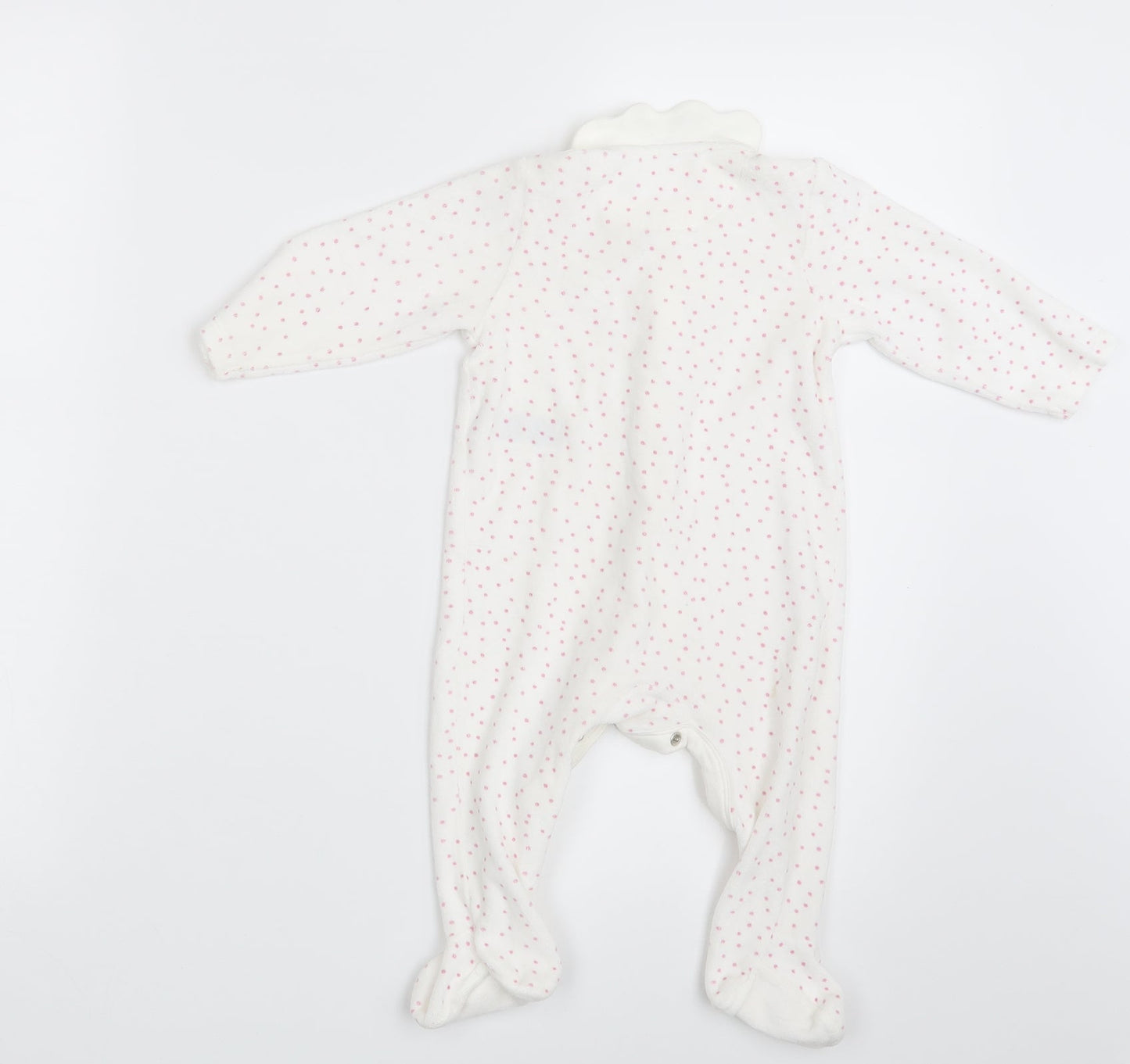 M&S Baby White Polka Dot  Coverall One-Piece Size 6-9 Months
