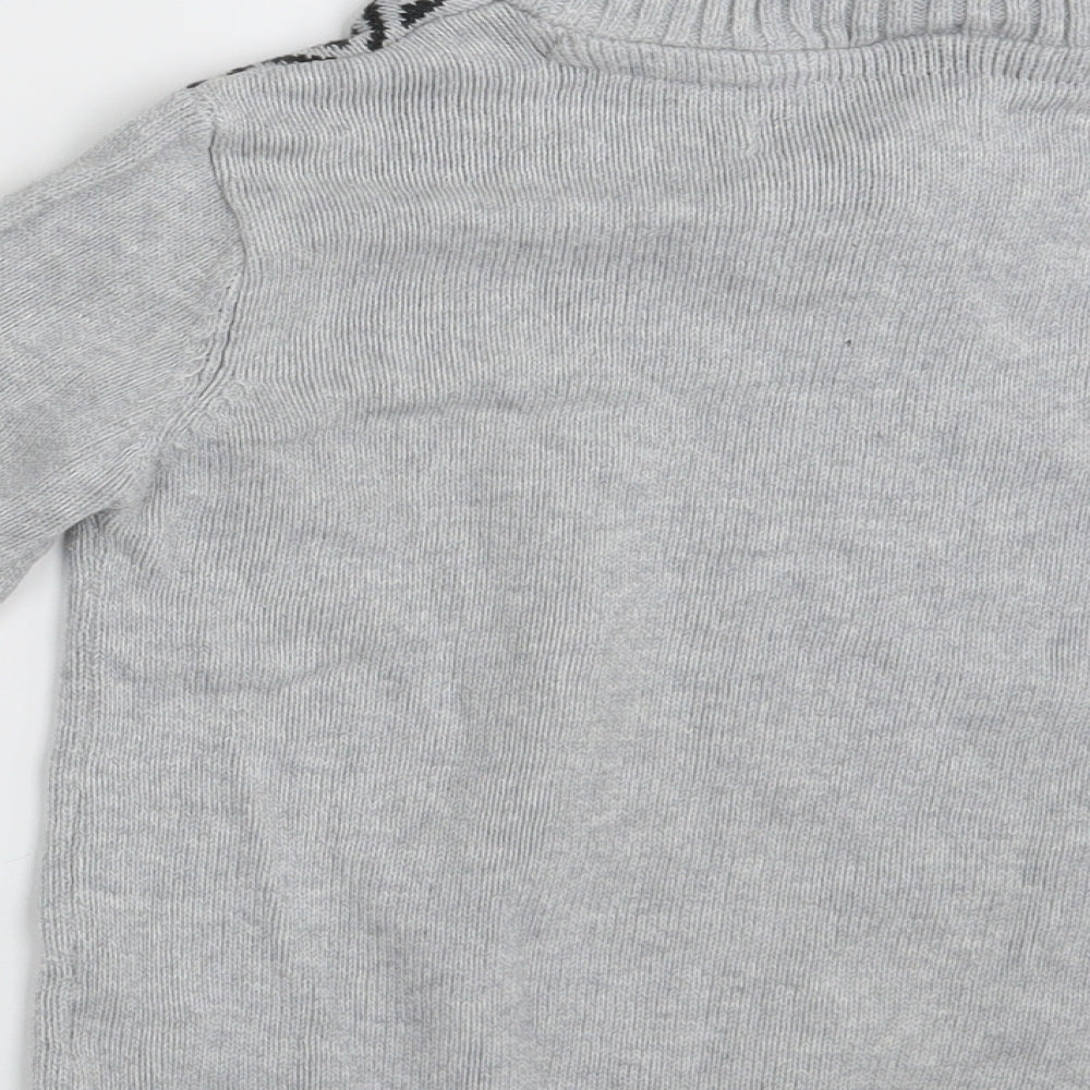 Silverlake Boys Grey Argyle/Diamond  Pullover Jumper Size S
