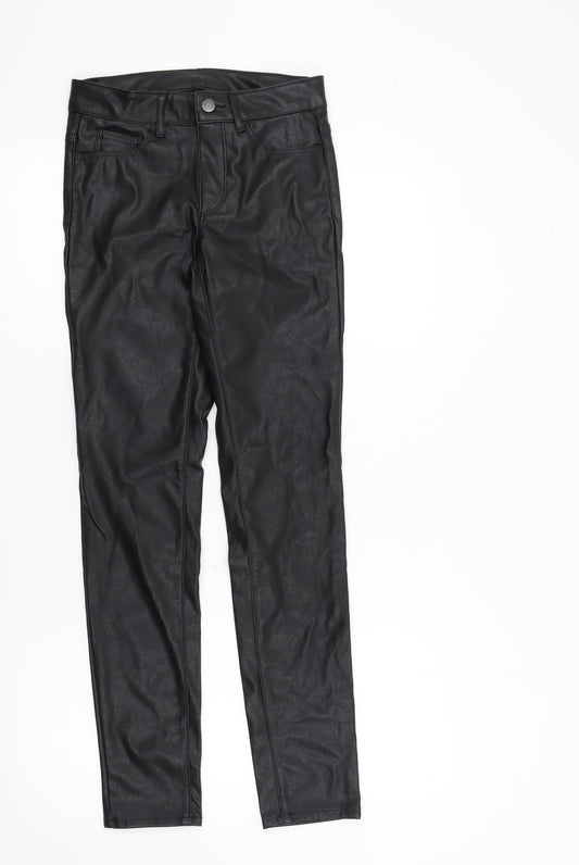 Preworn Womens Black   Trousers  Size 6 L28 in