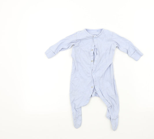 NEXT Baby Blue Colourblock  Babygrow One-Piece Size 3-6 Months