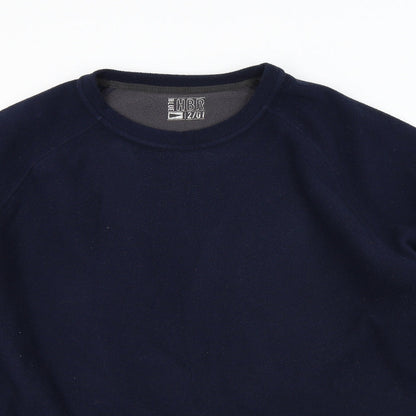 Preloved M&S Mens Blue   Pullover Jumper Size XL - Detail