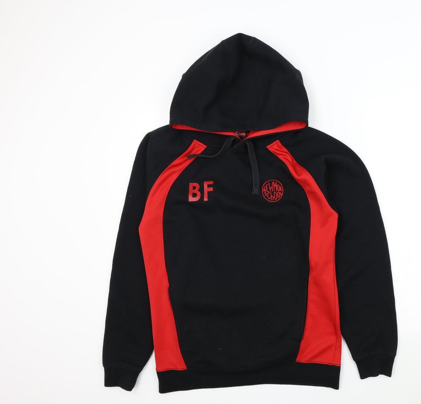 AKOA Boys Black Colourblock  Pullover Hoodie Size M