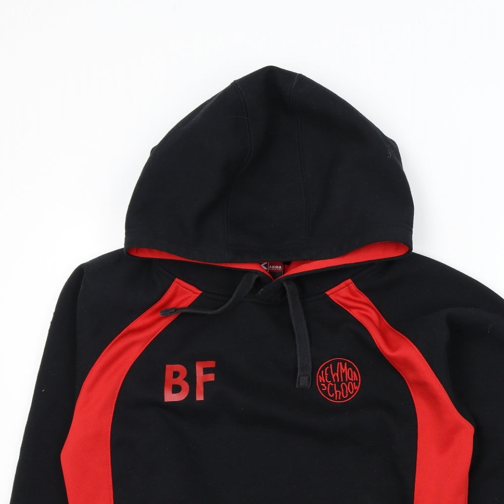 AKOA Boys Black Colourblock  Pullover Hoodie Size M