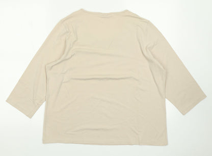 Classics Womens Brown   Basic T-Shirt Size 18