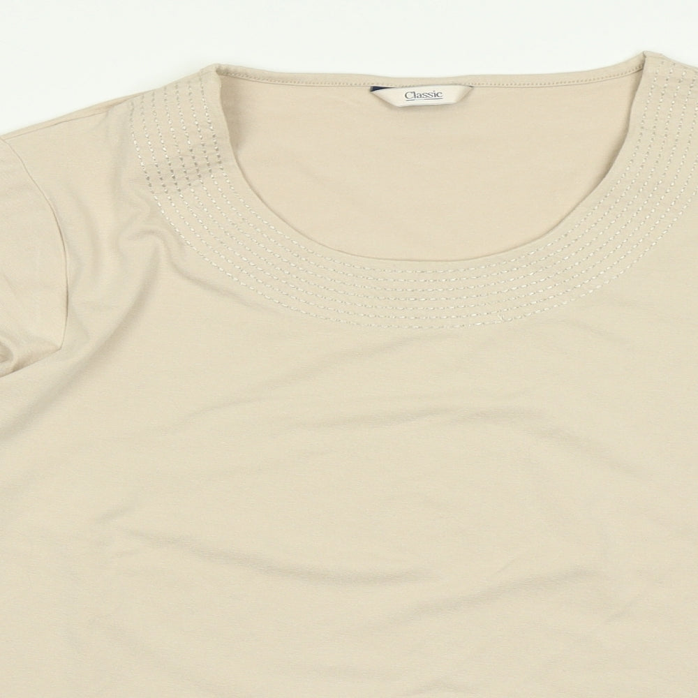 Classic Womens Brown   Basic T-Shirt Size 18