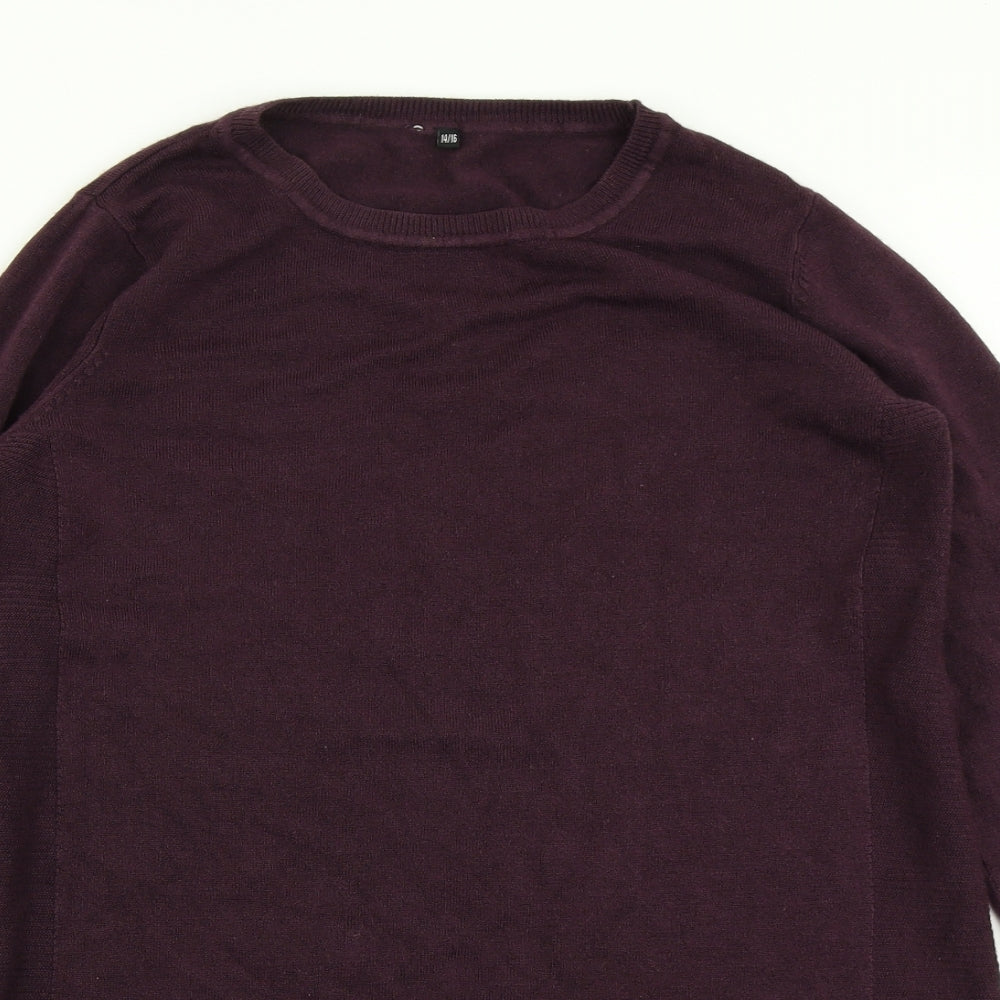Intuition Womens Purple  Knit A-Line  Size 14