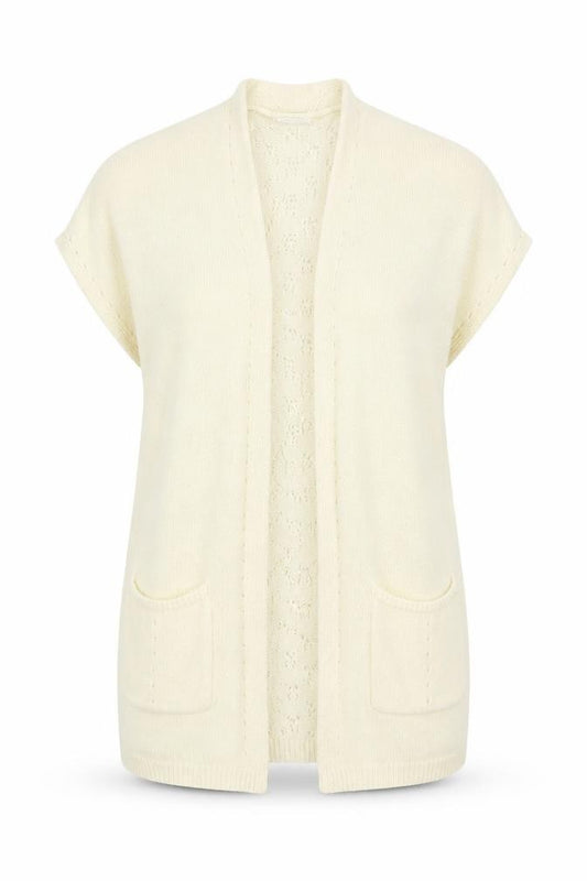 Roman Womens White  Knit Cardigan Jumper Size 14