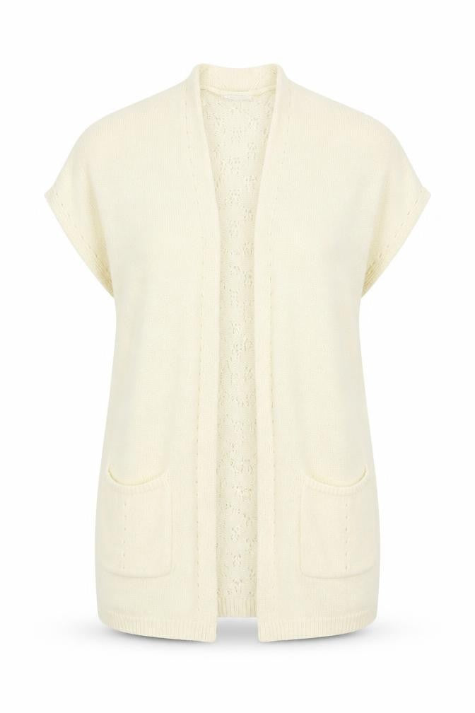 Roman Womens White  Knit Cardigan Jumper Size 14