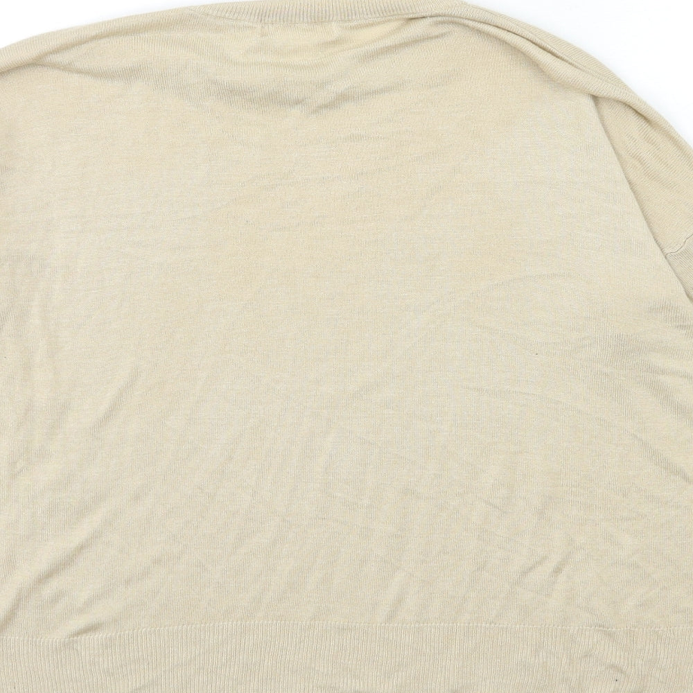 H&M Womens Beige  Knit Pullover Jumper Size S