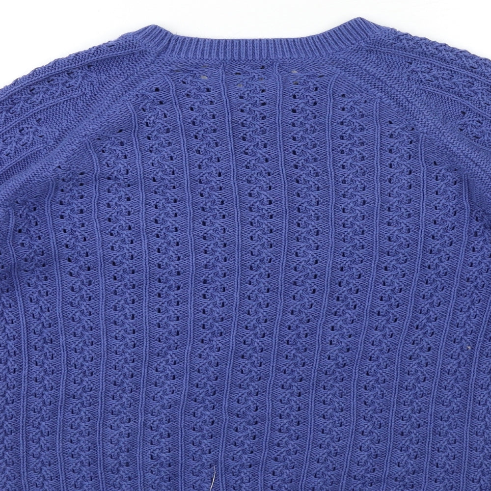 Papaya Womens Blue  Knit Pullover Jumper Size M