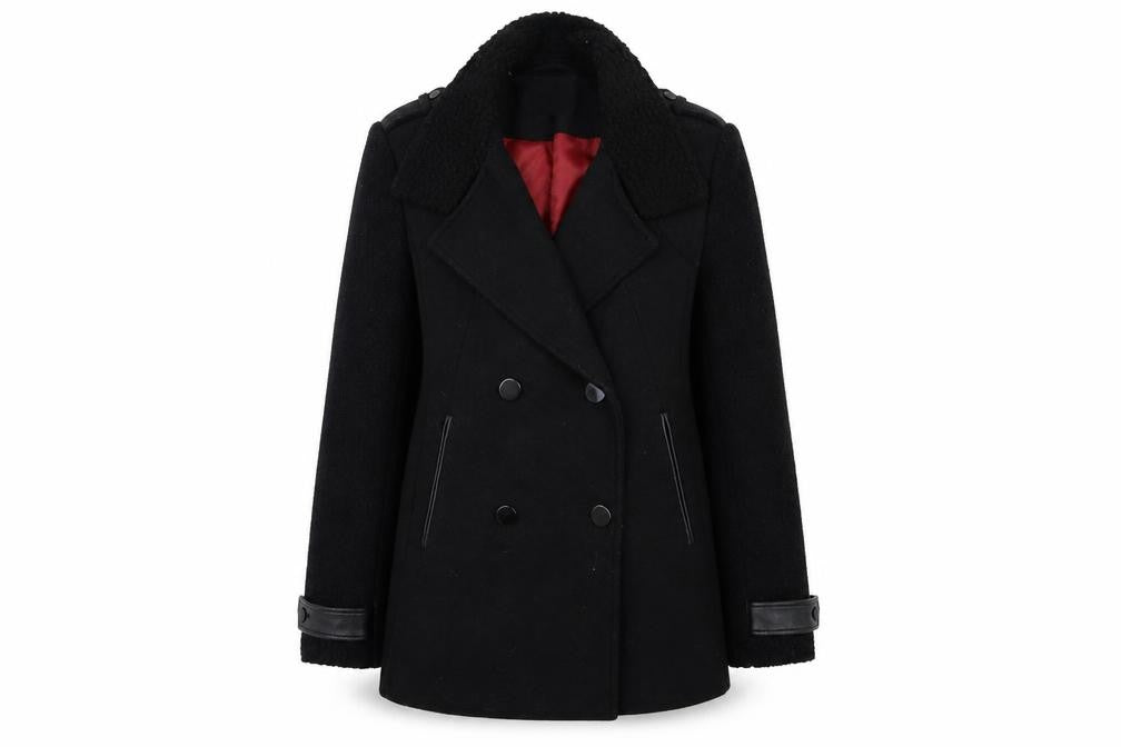 New Look Womens Black   Overcoat Coat Size 12