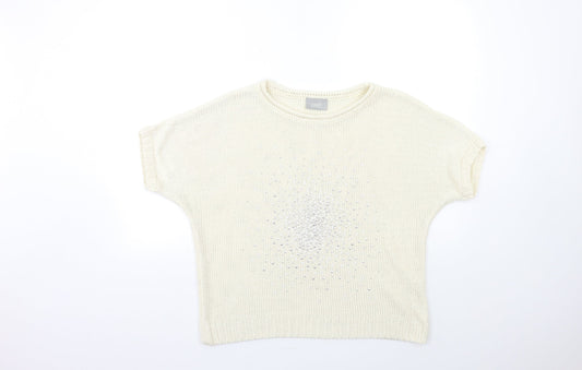 Wallis Womens Beige  Knit Pullover Jumper Size M
