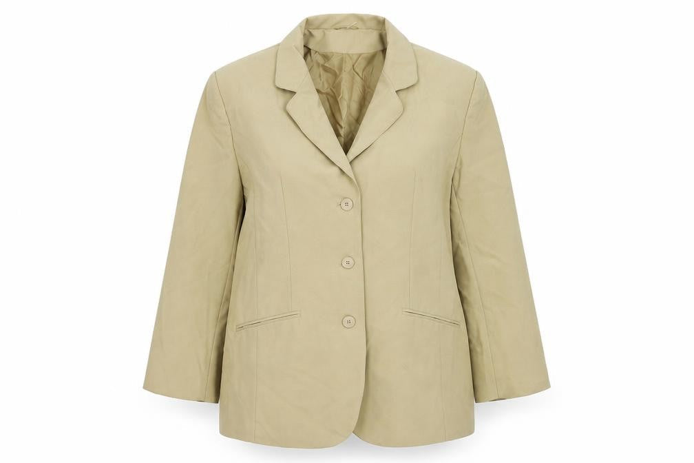 Preworn Womens Beige   Jacket Suit Jacket Size 18