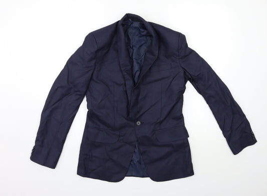 Preworn Mens Blue   Jacket Suit Jacket Size 36