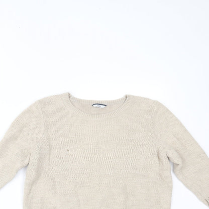 Dash Womens Beige   Basic Blouse Size 12