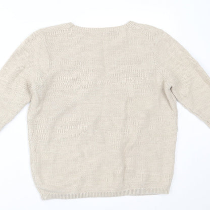 Dash Womens Beige   Basic Blouse Size 12