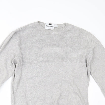 Topman Mens Grey   Pullover Jumper Size M