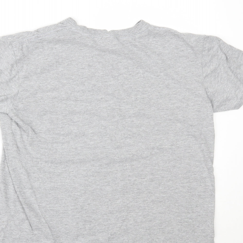 Classic Ringspun Cotton Womens Grey   Basic T-Shirt Size M