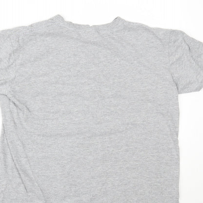 Preloved Classic Ringspun Cotton Womens Grey   Basic T-Shirt Size M - Label