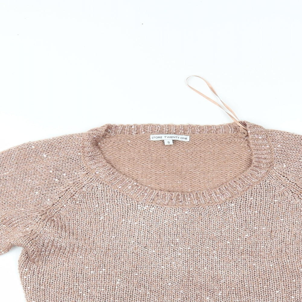StoreTwentyONE Womens Pink   Basic Blouse Size S