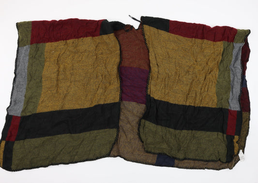 Atmosphere Womens Multicoloured Check Knit  Shawl/Wrap