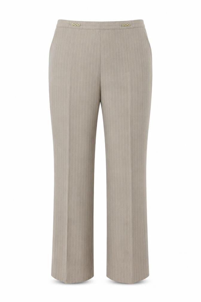 Marks & Spencer Womens Brown Striped  Trousers  Size 18 L29 in