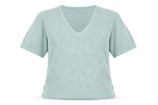 Per Una Womens Green  Knit Basic T-Shirt Size 10