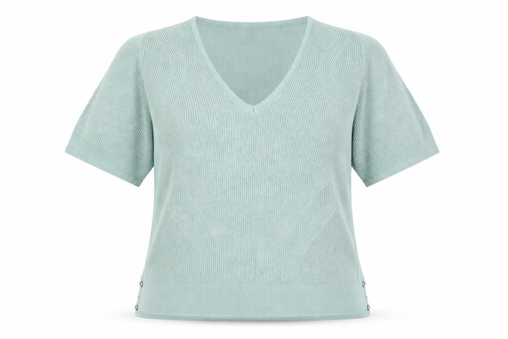 Per Una Womens Green  Knit Basic T-Shirt Size 10